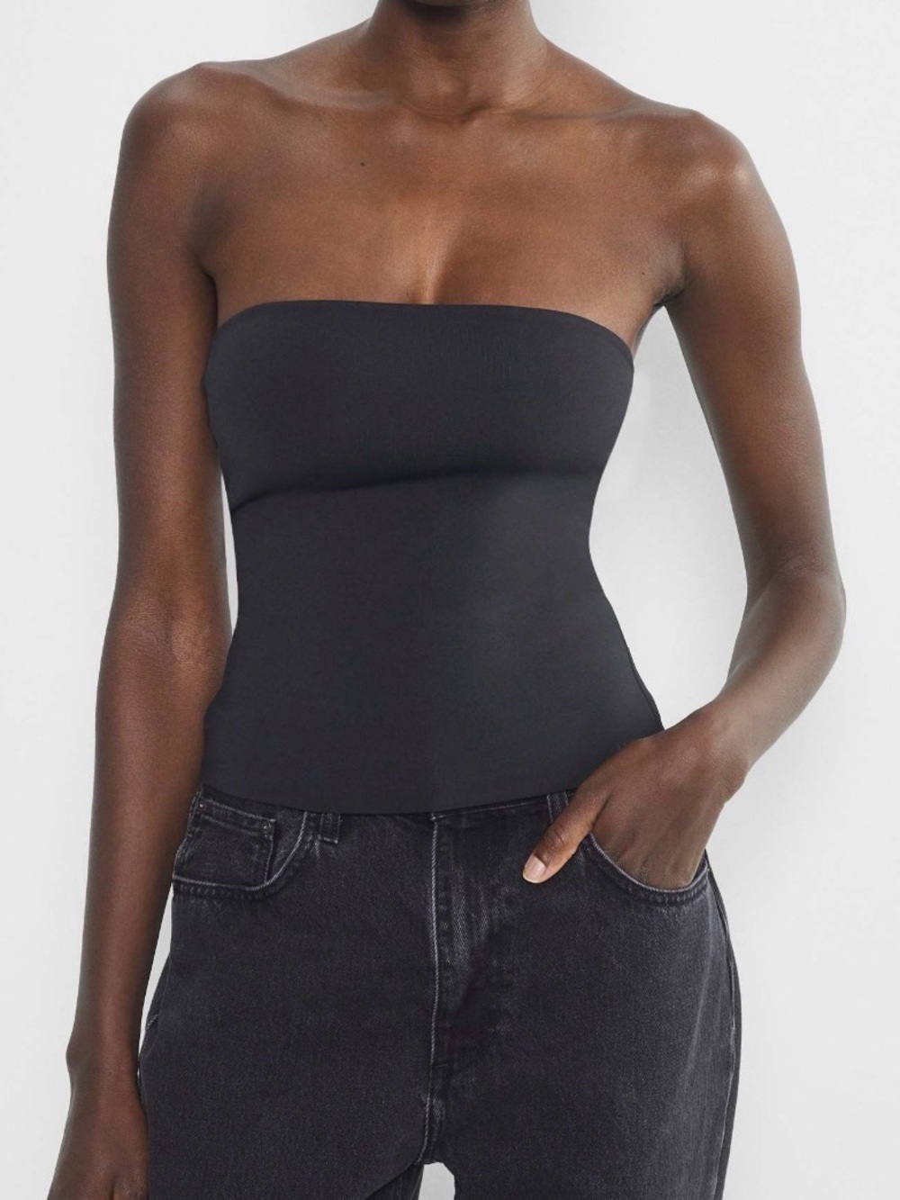 Babaton Black Contour Tube Top